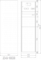 Preview: RENZ eQUBO elektronischer Paketkasten mit 2 Paketfächern und 1 Briefkasten sowie Sprech-/Klingelsystem gerades Dach 23010030 - schematische Darstellung